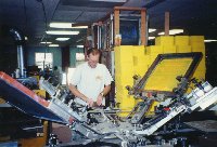 Ed at t-shirt screens